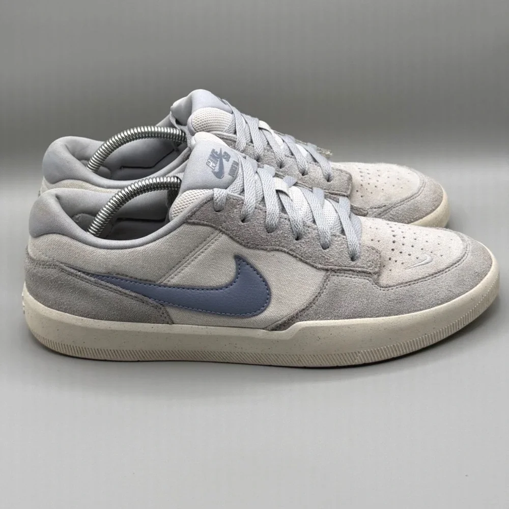 Nike SB Force 58 White/Ashen Slate-Sail Skate Suede Shoes IH0636-141 Mens 11